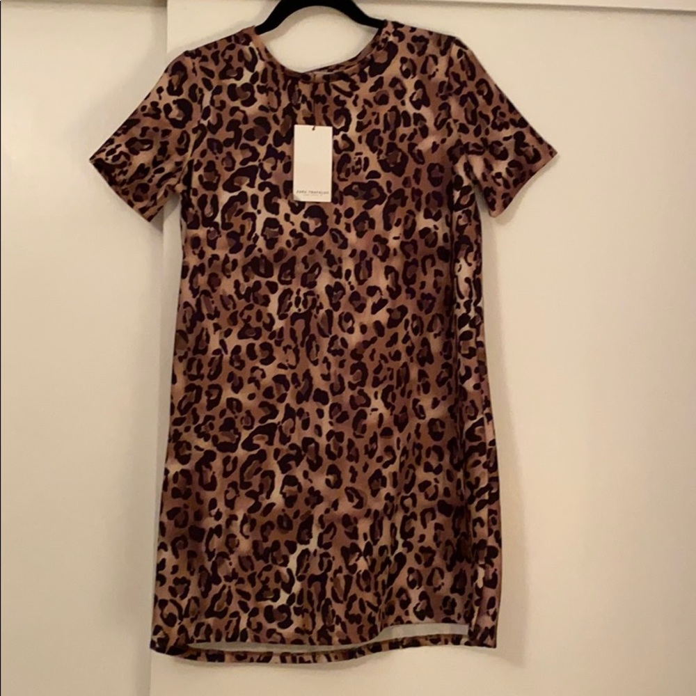 ZARA cheetah shift dress